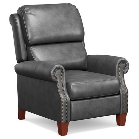 SUNSET TRADING Alexander Pushback Leather Recliner Chair Dark Gray SY-689-86-9307-97